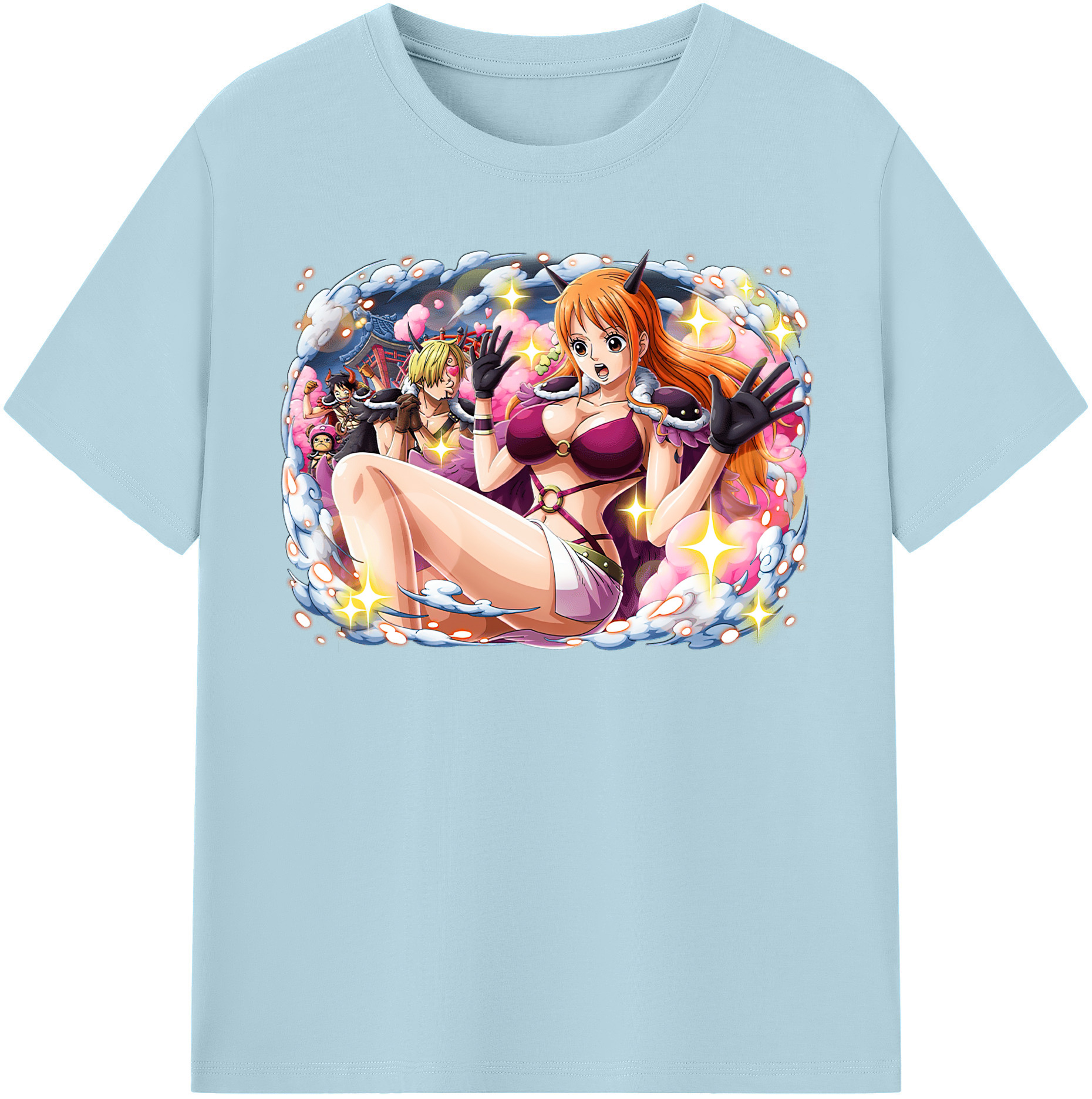 ワンピース ナミ ONE PIECE Nami 綿100％半袖Tシャツ（フロントプリント）